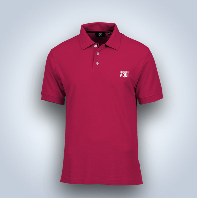 Polera institucional cuello polo con Bordado