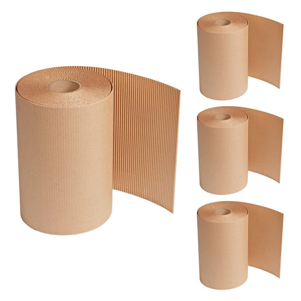 Pack 4 Rollos de Cartón Corrugado 100cm x 30mts x 5mm