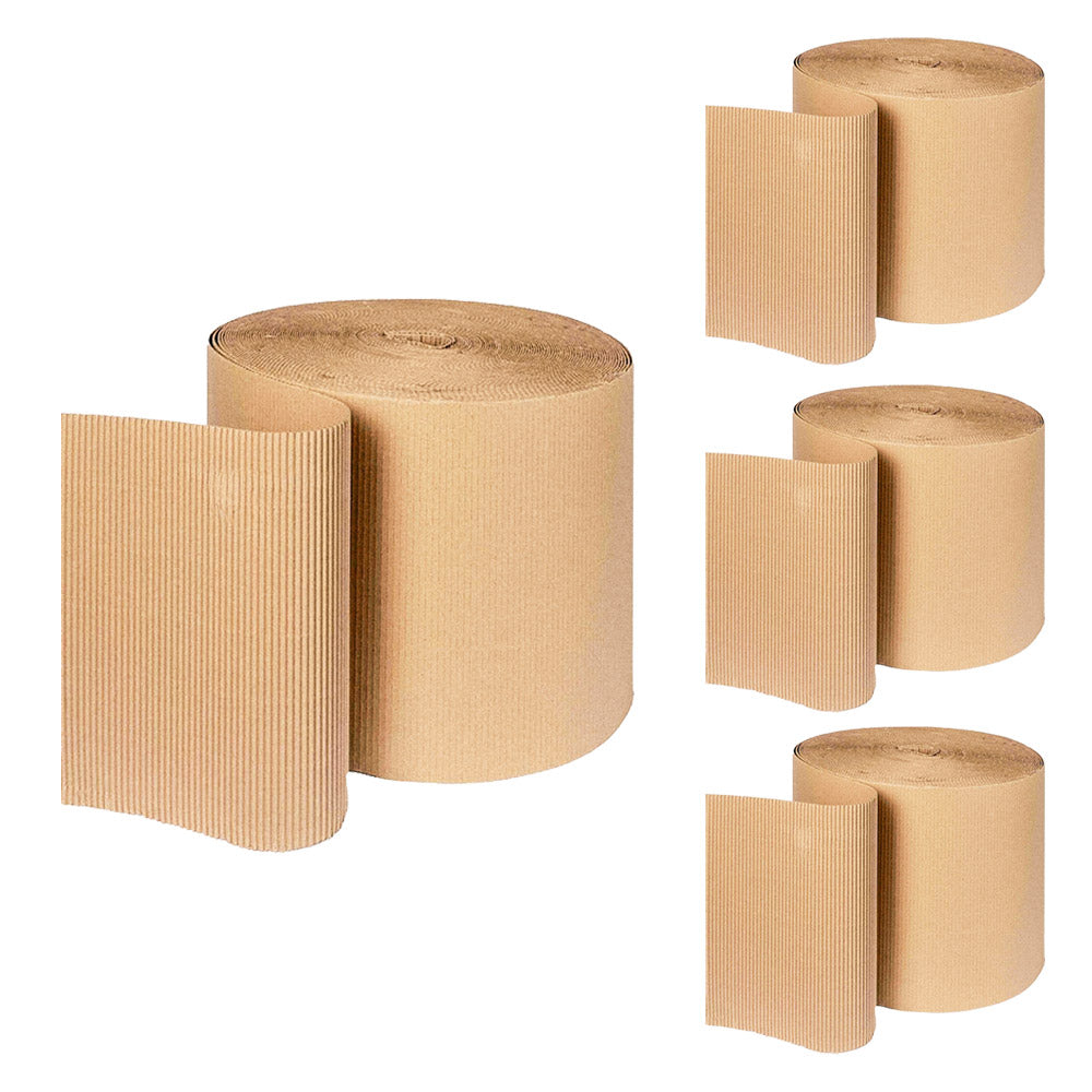 Pack 4 Rollos de Cartón Corrugado 50cm x 30mts x 5mm